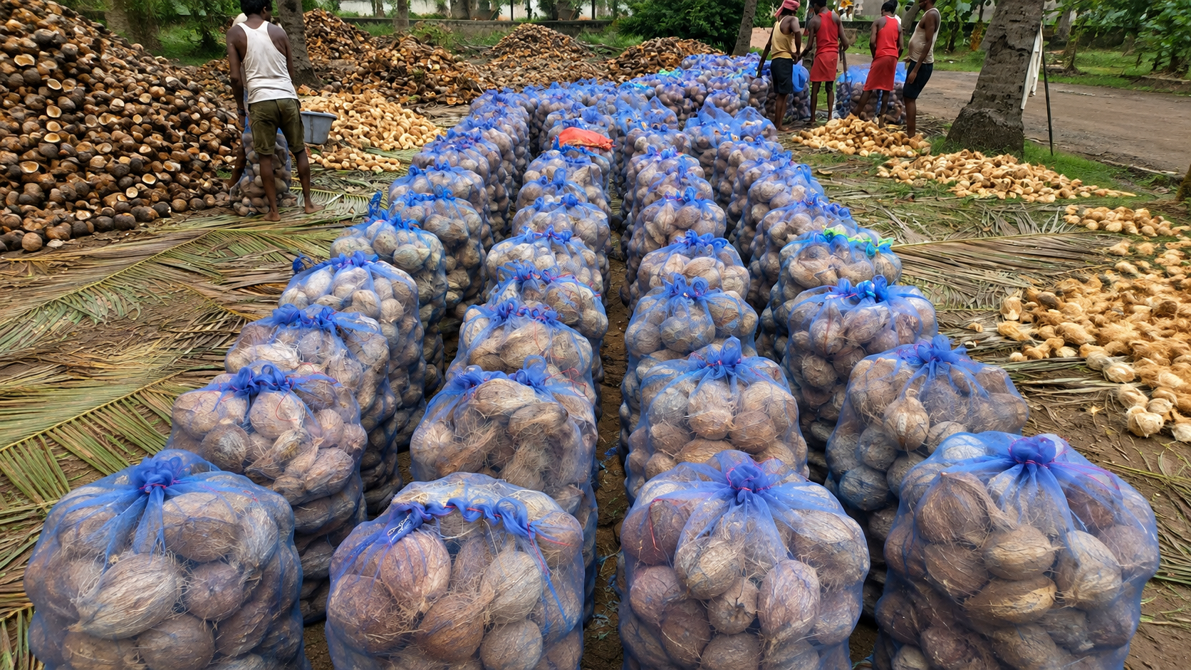 Fresh coconuts